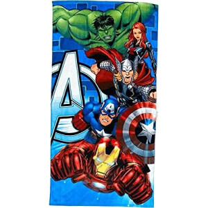 Serviette plage Avengers multicolore coton 70x140 cm