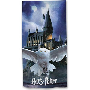 Serviette plage Hedwige - Harry Potter - blanc 70x140 cm