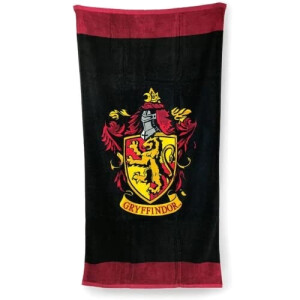Serviette plage Gryffondor - Harry Potter - noir coton 75x150 cm