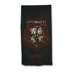 Serviette plage Hogwarts - Harry Potter - noir 140x70 cm