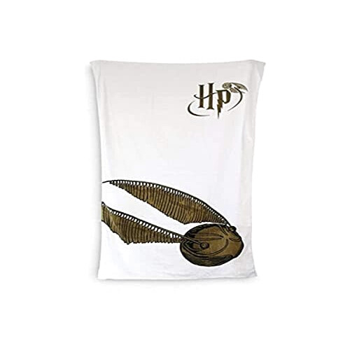 Serviette plage Vif d'or - Harry Potter - blanc coton 75x150 cm
