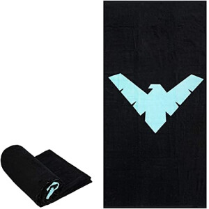 Serviette plage Batman nightwing serviette de plage avec logo noir x  147.3x71.1 cm