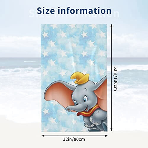 Serviette plage Dumbo variant 2 