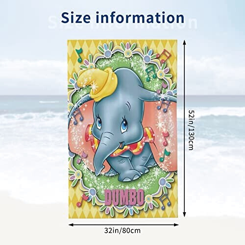 Serviette plage Dumbo variant 2 