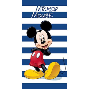 Serviette plage Mickey multicolore coton 140x70 cm