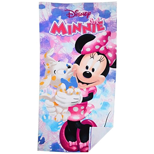 Serviette plage Minnie violet (violet )