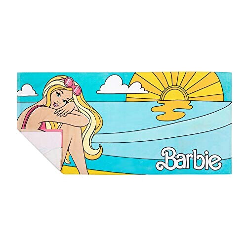 Serviette plage Barbie coton 71.1x147.3 cm variant 3 