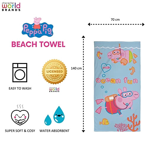 Serviette plage Peppa Pig variant 1 