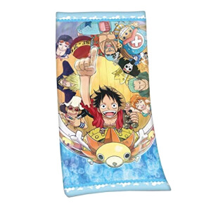Serviette plage Luffy - One Piece - multicolore 150x75 cm