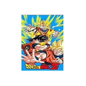 Serviette plage Goku - Dragon Ball - bleu coton 140x70 cm
