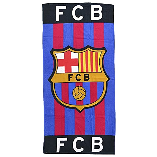 Serviette plage FC Barcelone bleu variant 1 