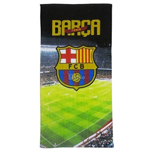 Serviette plage Camp Nou - FC Barcelone - multicolore coton