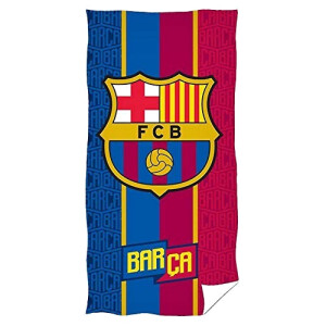 Serviette plage Lionel Messi - FC Barcelone - multicolore coton