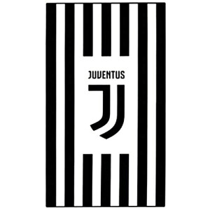 Serviette plage FC Juventus blanc coton 70x140 cm