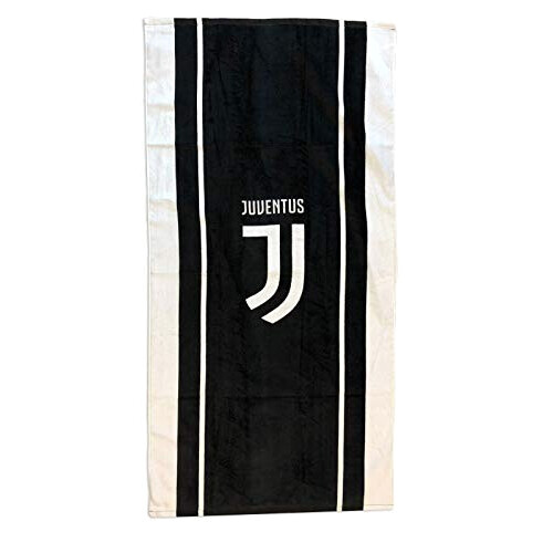 Serviette plage FC Juventus blanc/noir 70x140 cm