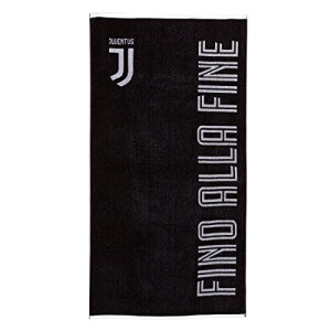 Serviette plage FC Juventus noir coton