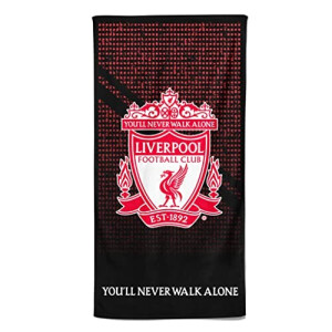 Serviette plage Liverpool FC noir coton 70x140 cm