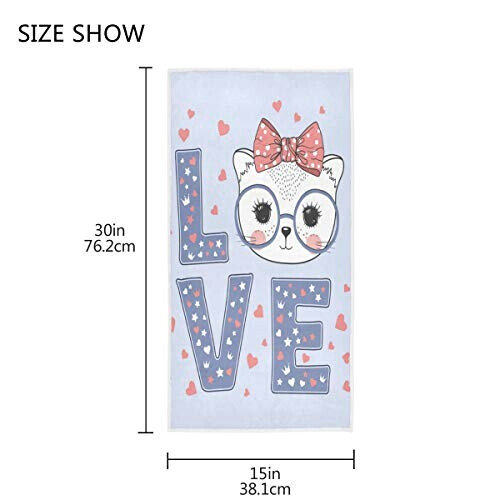 Serviette plage Chat variant 1 