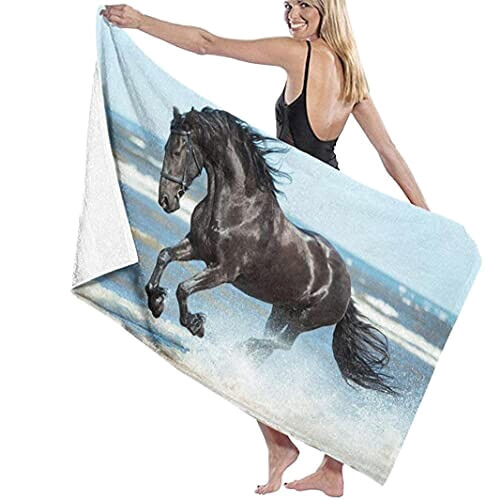 Serviette plage Cheval