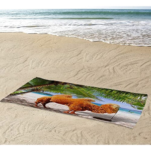 Serviette plage Chameau de plage 75x150 cm