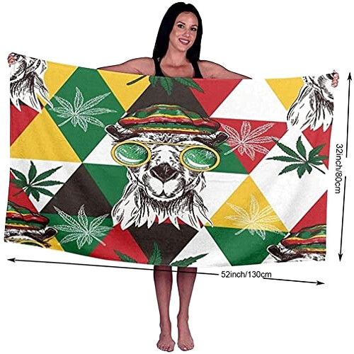 Serviette plage Chameau marijuana, x 80x130 cm variant 1 