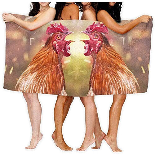 Serviette plage Coq 80x130 cm