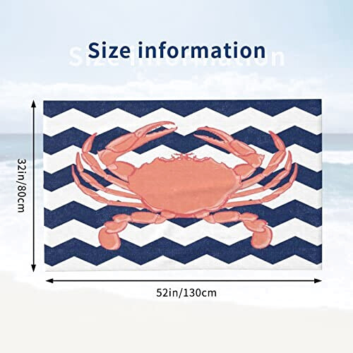 Serviette plage Crabe blanc variant 1 