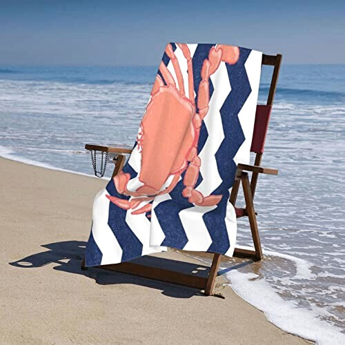 Serviette plage Crabe blanc variant 3 