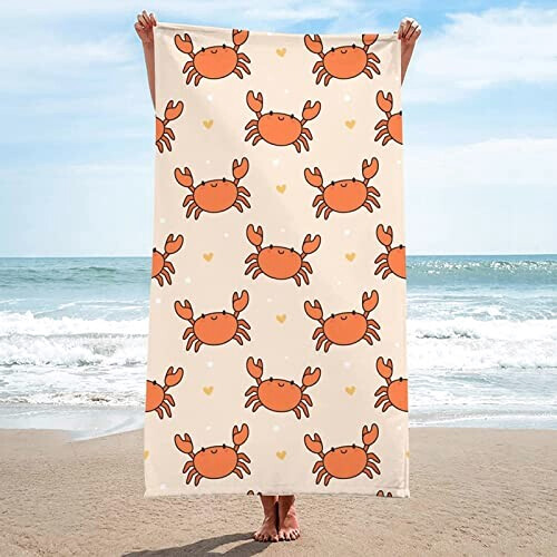 Serviette plage Crabe 200x200 cm