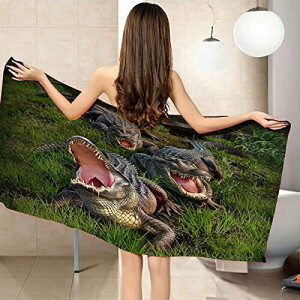 Serviette plage Crocodile 150x200 cm