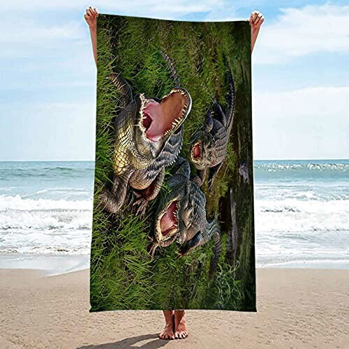 Serviette plage Crocodile 70x140 cm variant 1 