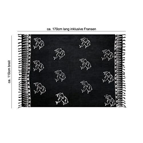 Serviette plage Dauphin noir variant 0 