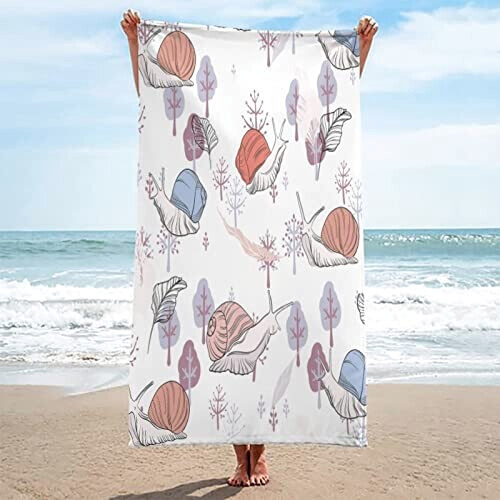 Serviette plage Escargot 70x150 cm