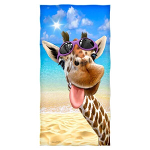 Serviette plage Girafe couleur 70x140 cm