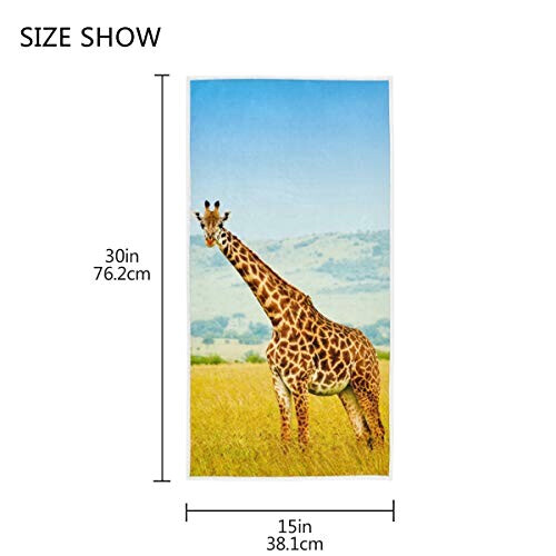 Serviette plage Girafe variant 1 