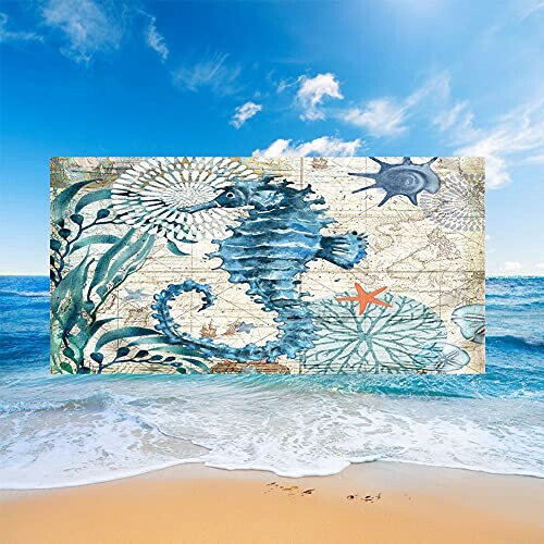 Serviette plage Hippocampe 75x150 cm