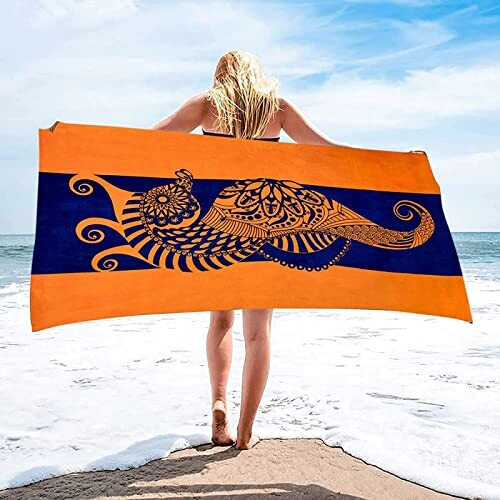 Serviette plage Hippocampe 200x200 cm variant 0 