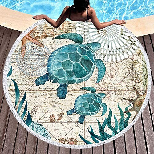 Serviette plage Hippocampe turtle 152 cm variant 4 