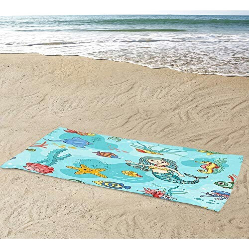 Serviette plage Hippocampe 70x150 cm variant 1 