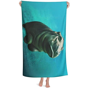 Serviette plage Hippopotame bath towel 80x130 cm