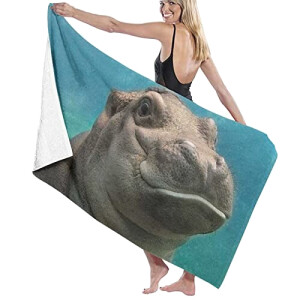 Serviette plage Hippopotame serviette de bain