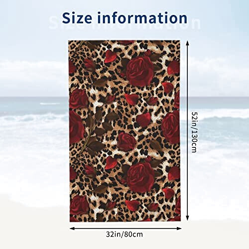 Serviette plage Léopard rose leopard 81x132 cm variant 1 