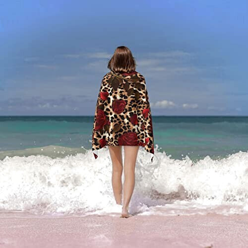 Serviette plage Léopard rose leopard 81x132 cm variant 3 