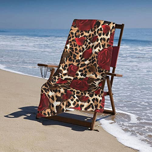 Serviette plage Léopard rose leopard 81x132 cm variant 4 