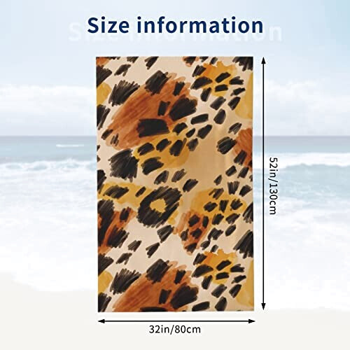 Serviette plage Léopard animal leopard 81x132 cm variant 1 