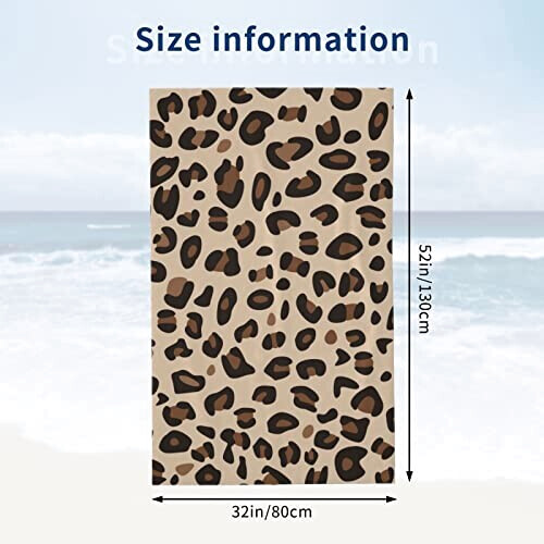 Serviette plage Léopard cheetah leopard 81x132 cm variant 1 