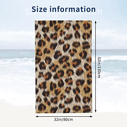 Serviette plage Léopard leopard print 81x132 cm variant 1 