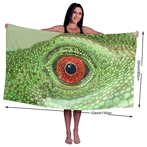 Serviette plage Lézard blanc 81x132 cm variant 0 