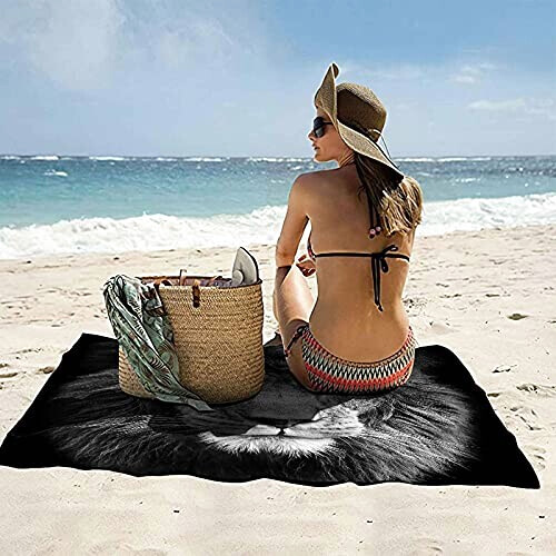 Serviette plage Lion 80x160 cm variant 0 