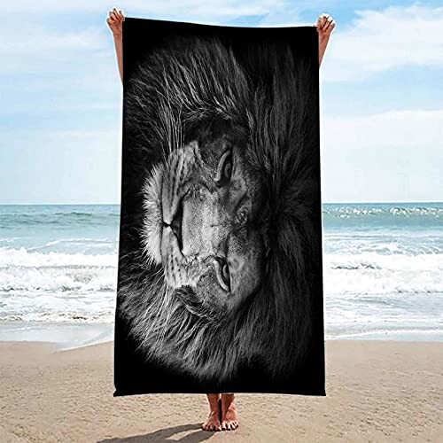 Serviette plage Lion 80x160 cm variant 1 